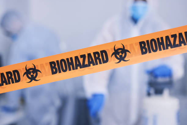 Professional Biohazard Cleanup technician working in South Dennis, MA